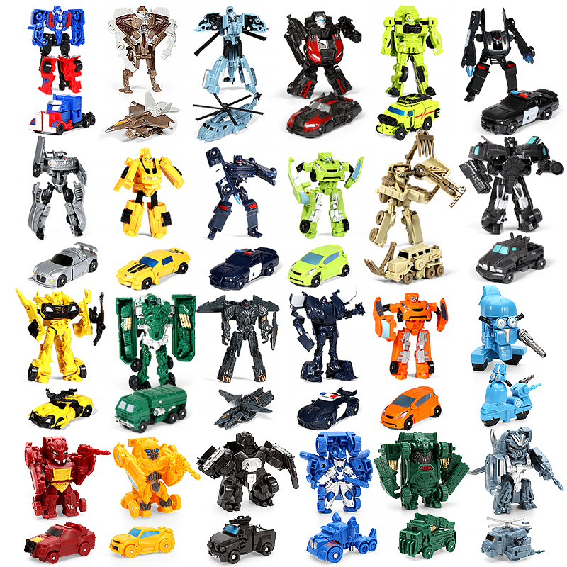 新款变形玩具男童机器人迷你小汽车人小型大全套金刚模型套装男孩