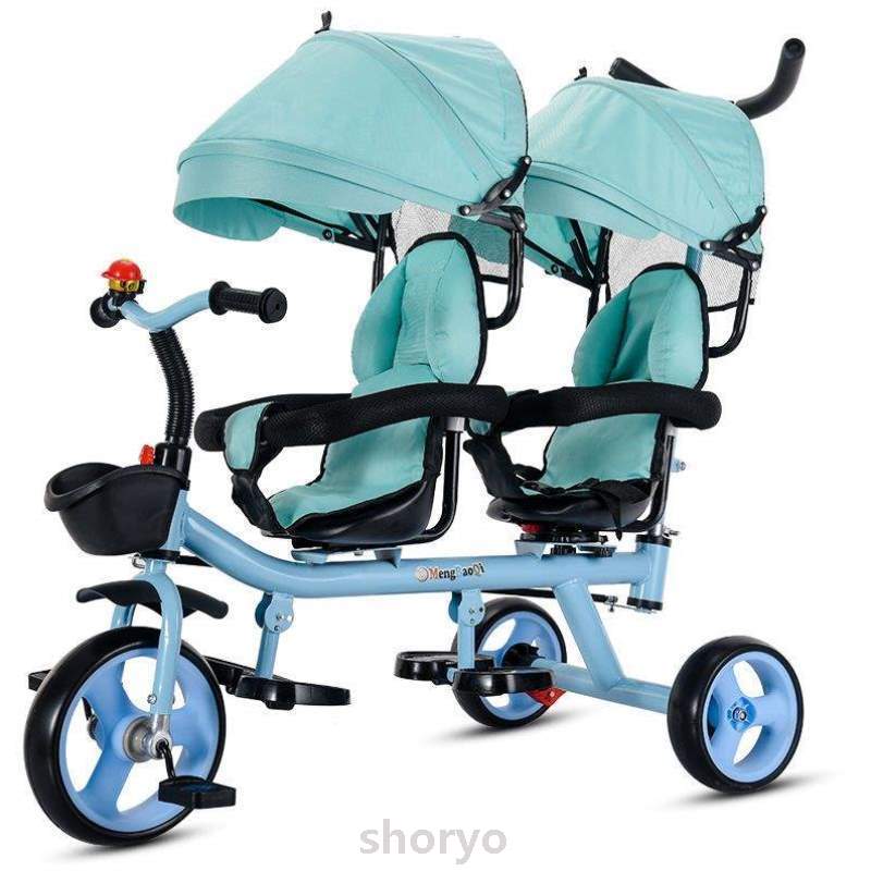 遛双人脚踏车一大手推车婴儿三轮车孩童神器轻一小#娃双胞胎宝宝