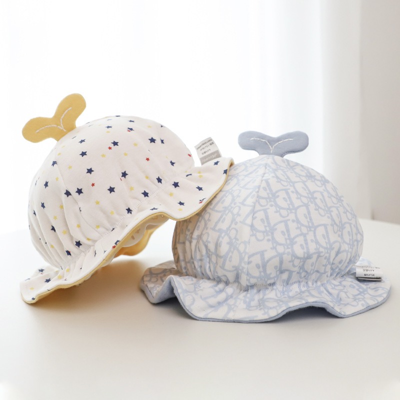0-6个月婴儿帽子春秋太阳帽男女宝宝护囟门帽子可爱新生儿遮阳帽