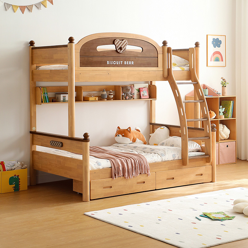 林氏木业上下铺双层床实木加粗加厚上下床儿童床高低床学生子母床