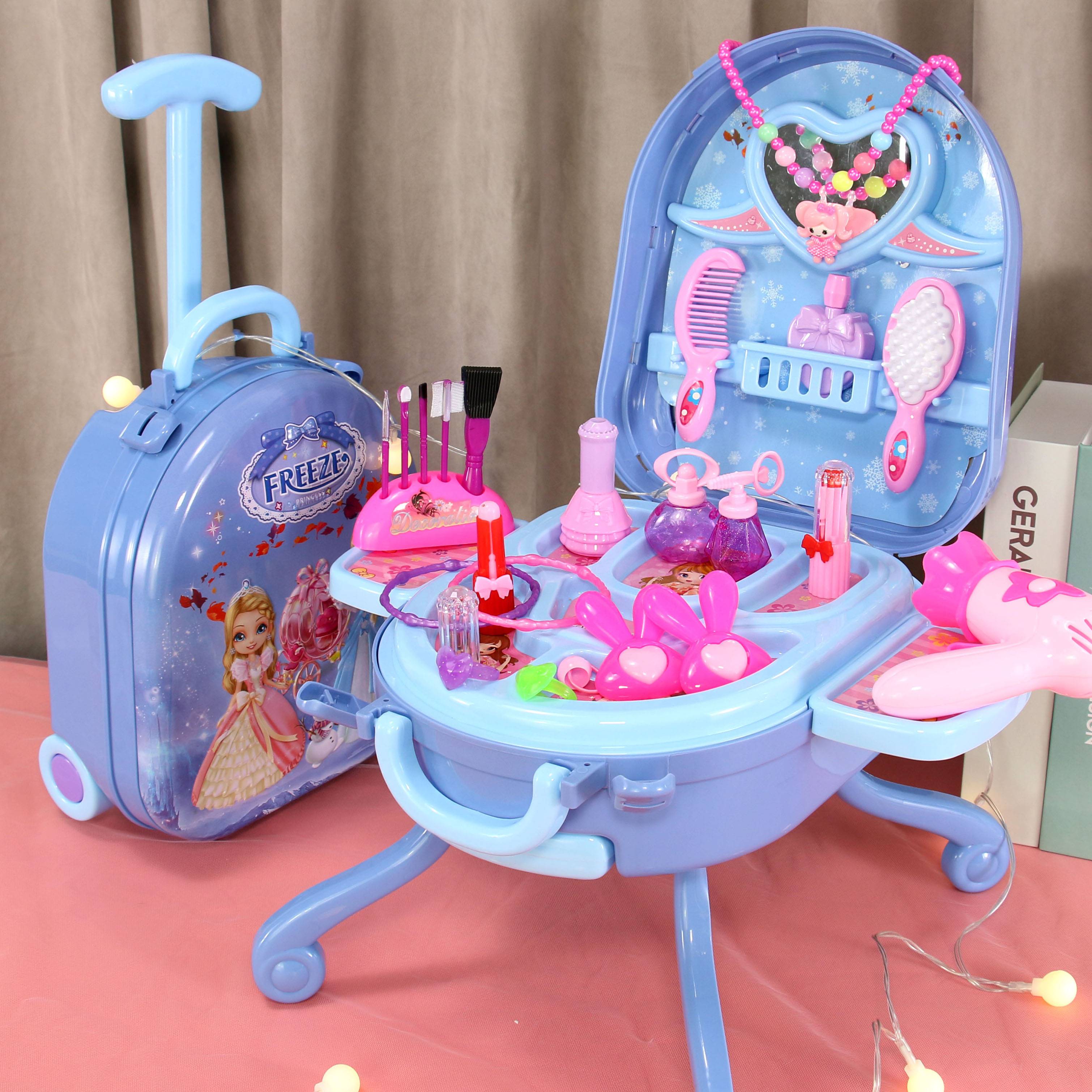 儿童玩具女孩过家家梳妆台爱莎艾莎沙公主女童宝宝生日礼物4-5岁3