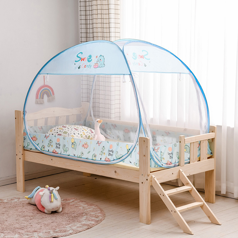 婴儿床罩蚊帐围栏一体月子中心0-3岁宝贝新生儿宽100遮光小遮蚊罩
