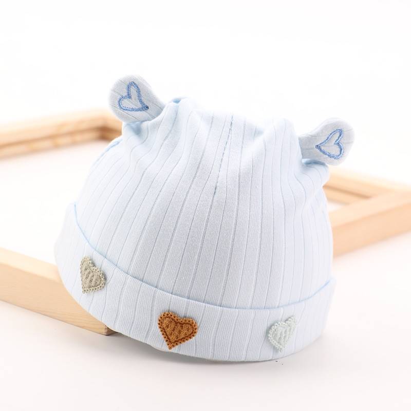 速发新生婴儿儿帽子秋冬季款0一3个月女宝宝小胎帽初生婴幼儿秋天