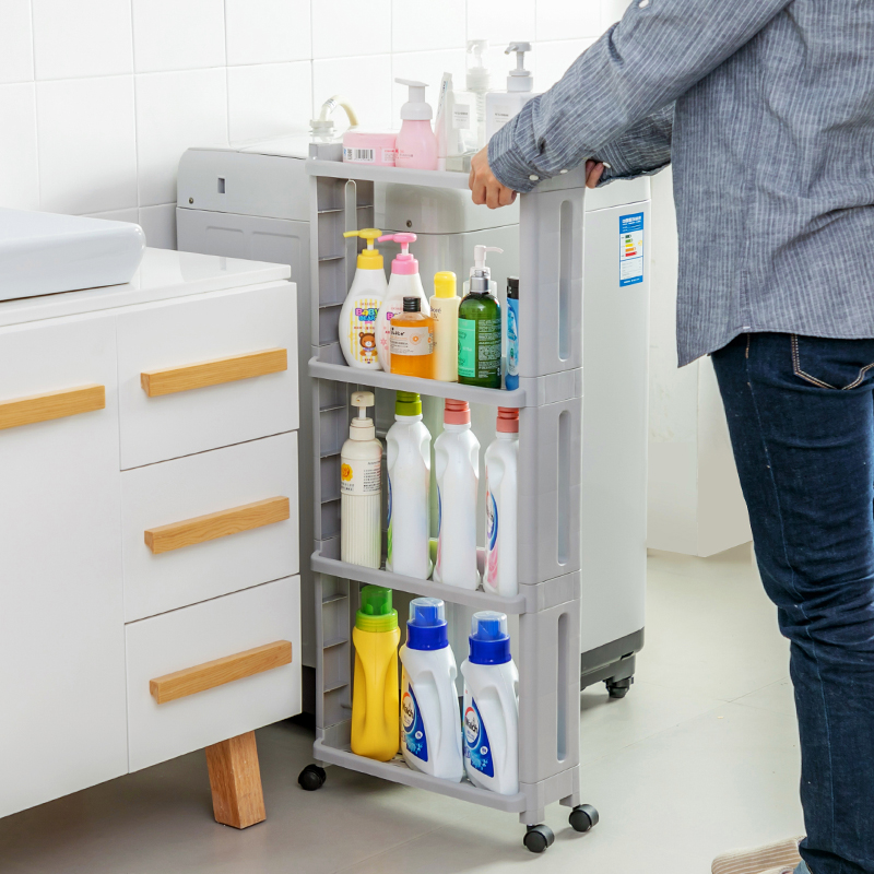 夹缝收纳置物架超窄厨房冰箱缝隙15cm内卫生间边缝置物架洗衣机旁