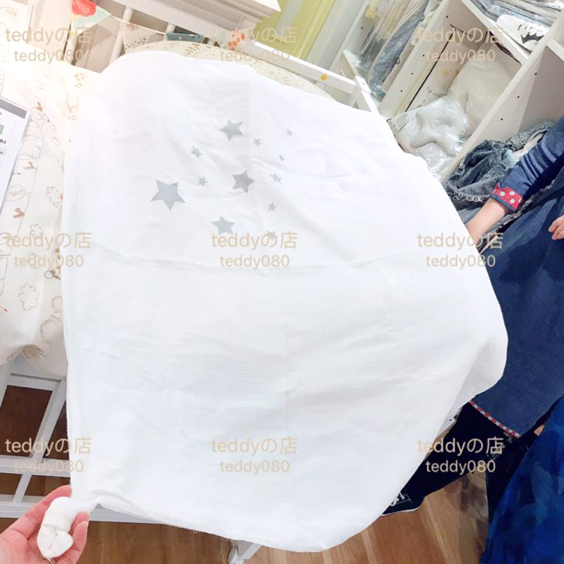 日本制hoppetta小蘑菇家10mois新生婴幼儿童宝宝星星纱布被套被罩