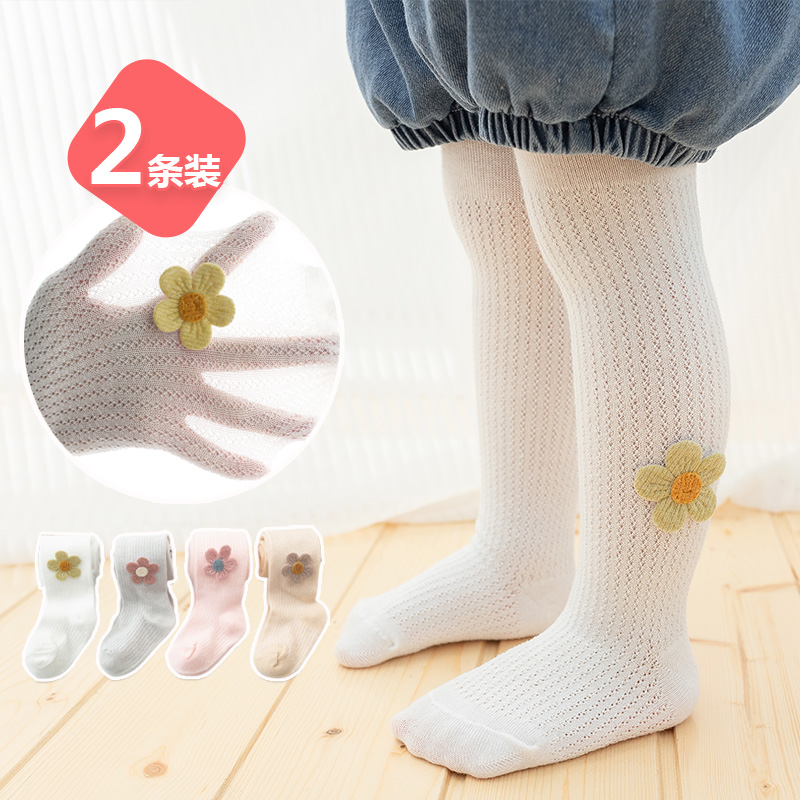 女童打底袜连裤袜婴儿童袜子夏季薄款连体袜宝宝防蚊袜裤长筒空调
