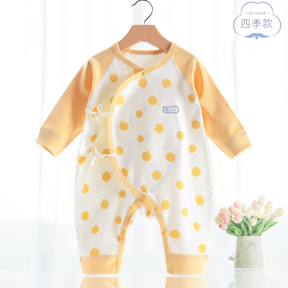 新生婴儿儿衣服52码0-3个月连体衣纯棉胎儿刚生下宝宝哈衣满月52