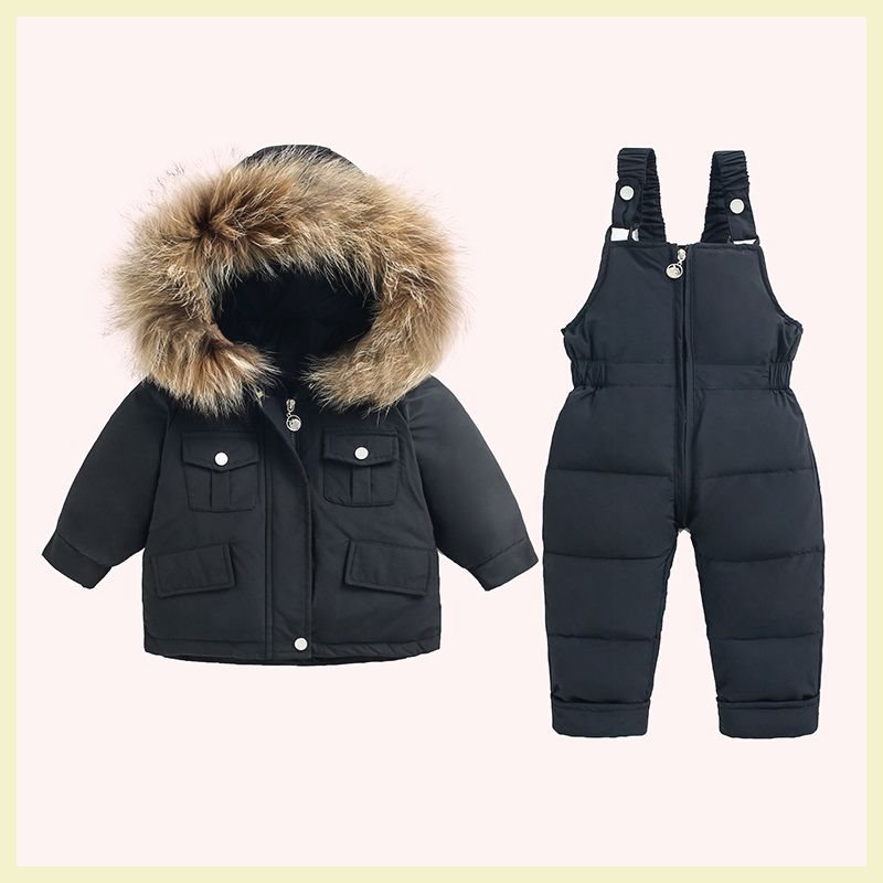 宝宝羽绒服套装男女童婴儿0-3-5岁新款韩版冬季儿童羽绒服两件套4