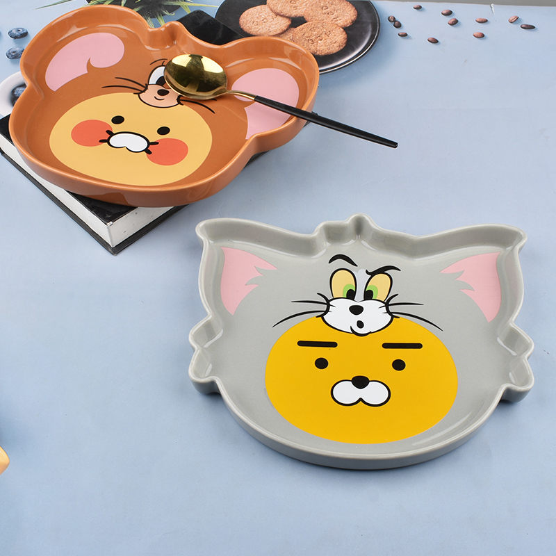 KAKAO FRIENDS可爱卡通餐盘猫和老鼠联名款儿童早餐盘点心盘子
