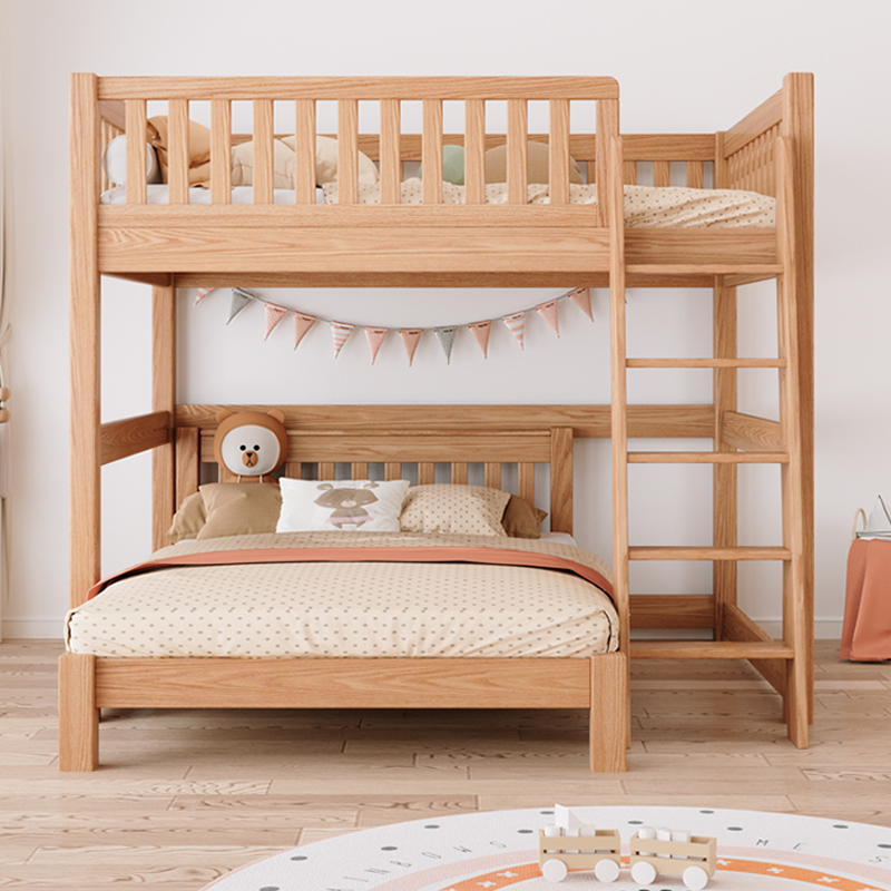 全实木儿童床上下铺双层床经济型上床下桌交错式上下高低床子母床