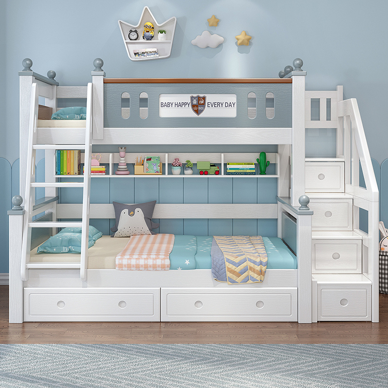 上下铺双层床橡胶多功能组合双人床高低床子母床小户型两层儿童床