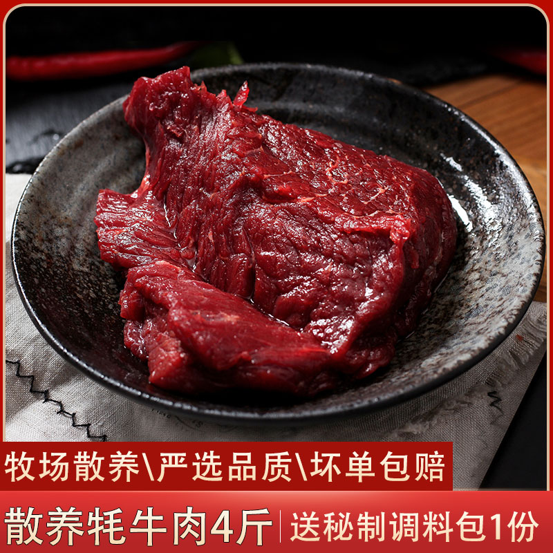 青海黑牦牛肉新鲜牛腱子肉牛腿肉4斤草原散养现杀黄冷冻生鲜牛肉