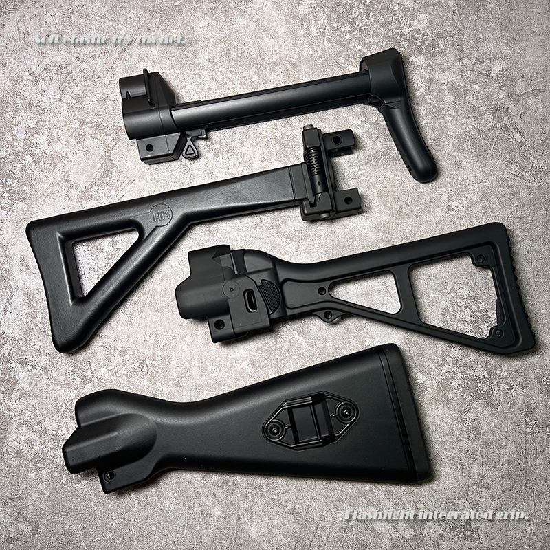 激趣ldtMP5伸缩托撸蛋堂MP5K伸缩金属后托模型玩具弹匣升级配件