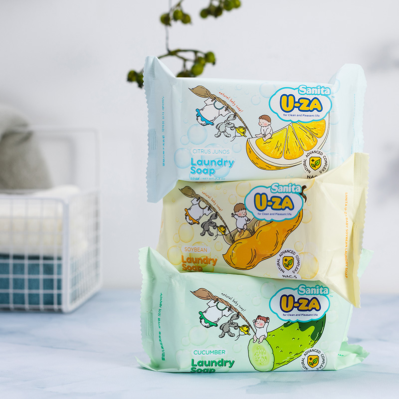 韩国进口UZA婴儿洗衣皂正品温和护肤去污除渍抑菌新生宝宝专用