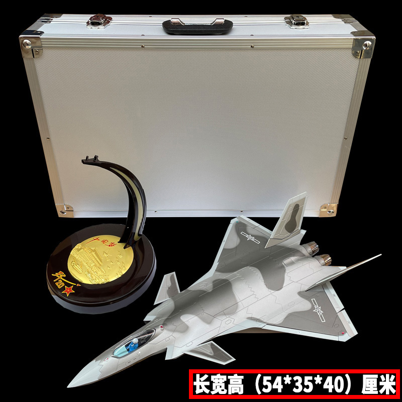 高档1:48歼20战斗机模型j20飞机模型J20仿真合金航模退伍礼品玩具