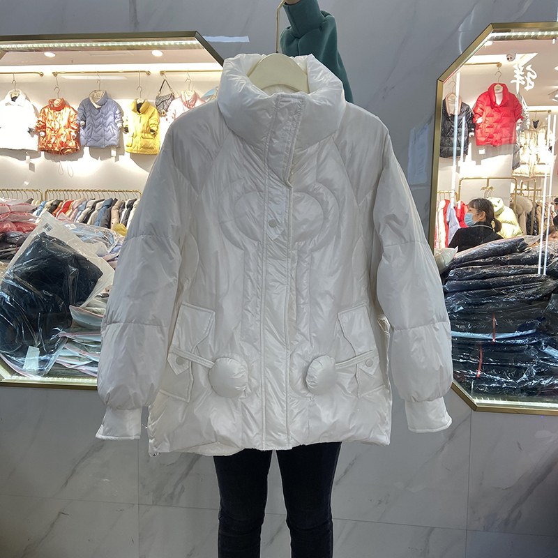 KaManLuo卡曼罗羽绒服女2020冬季新款中长款宽松白鸭绒外套2056