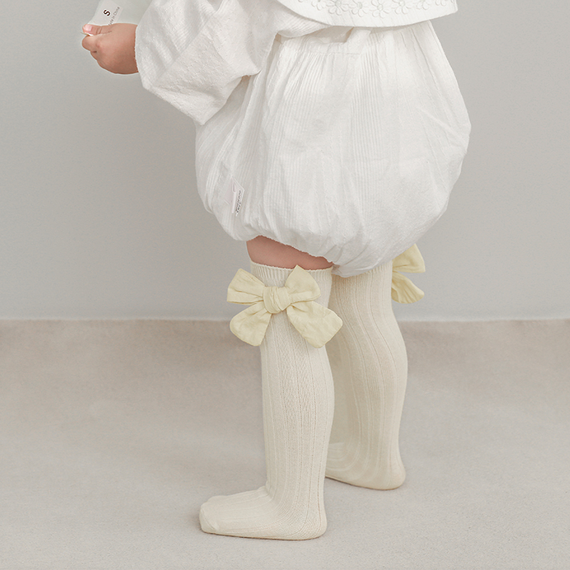 女宝宝袜子春秋薄款新生婴儿可爱长筒袜夏季女童新款洋气中筒棉袜