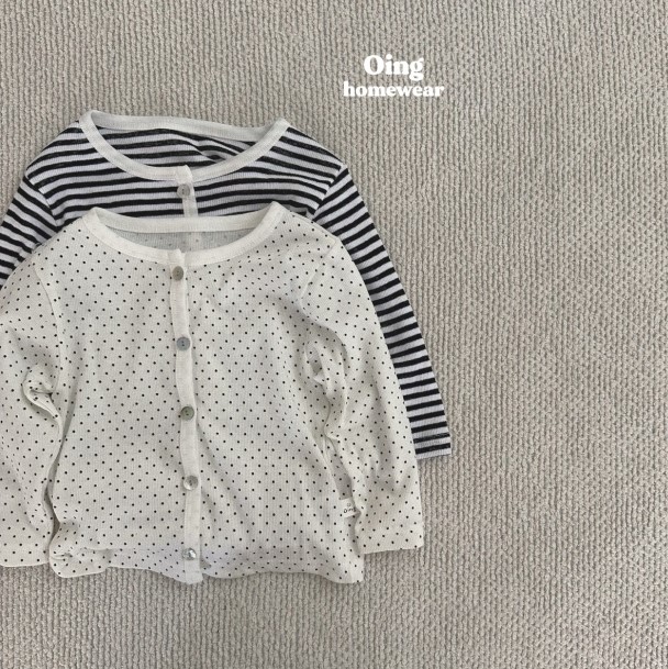 现货韩国进口婴幼童装夏季超薄长袖空调开衫柔软波点条纹防蚊外套