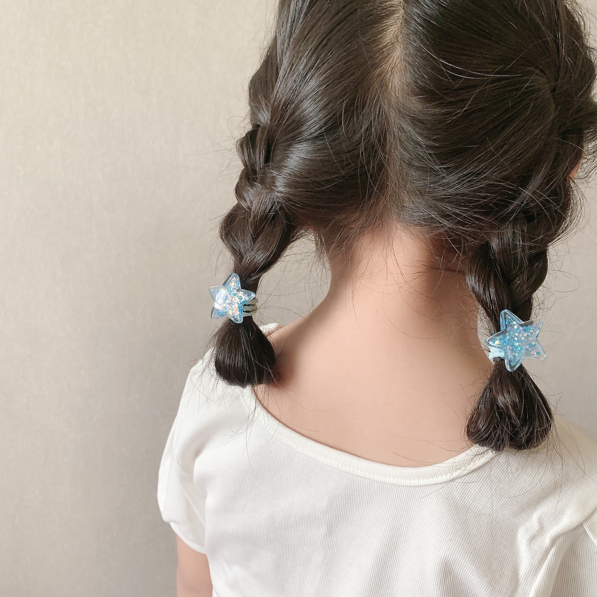 韩国蓝色公主发圈 五角星流苏皮筋头饰 儿童时尚宝宝头绳发饰