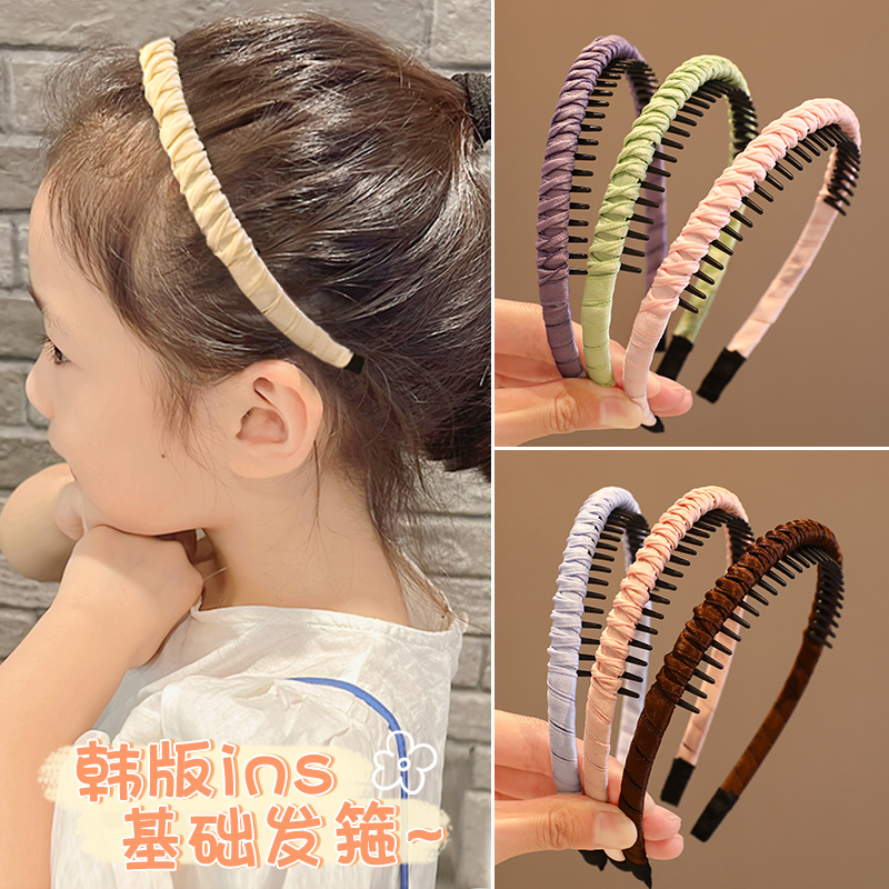 韩国儿童发箍女童碎发整理神器带齿防滑压发发卡可爱女孩头箍发饰