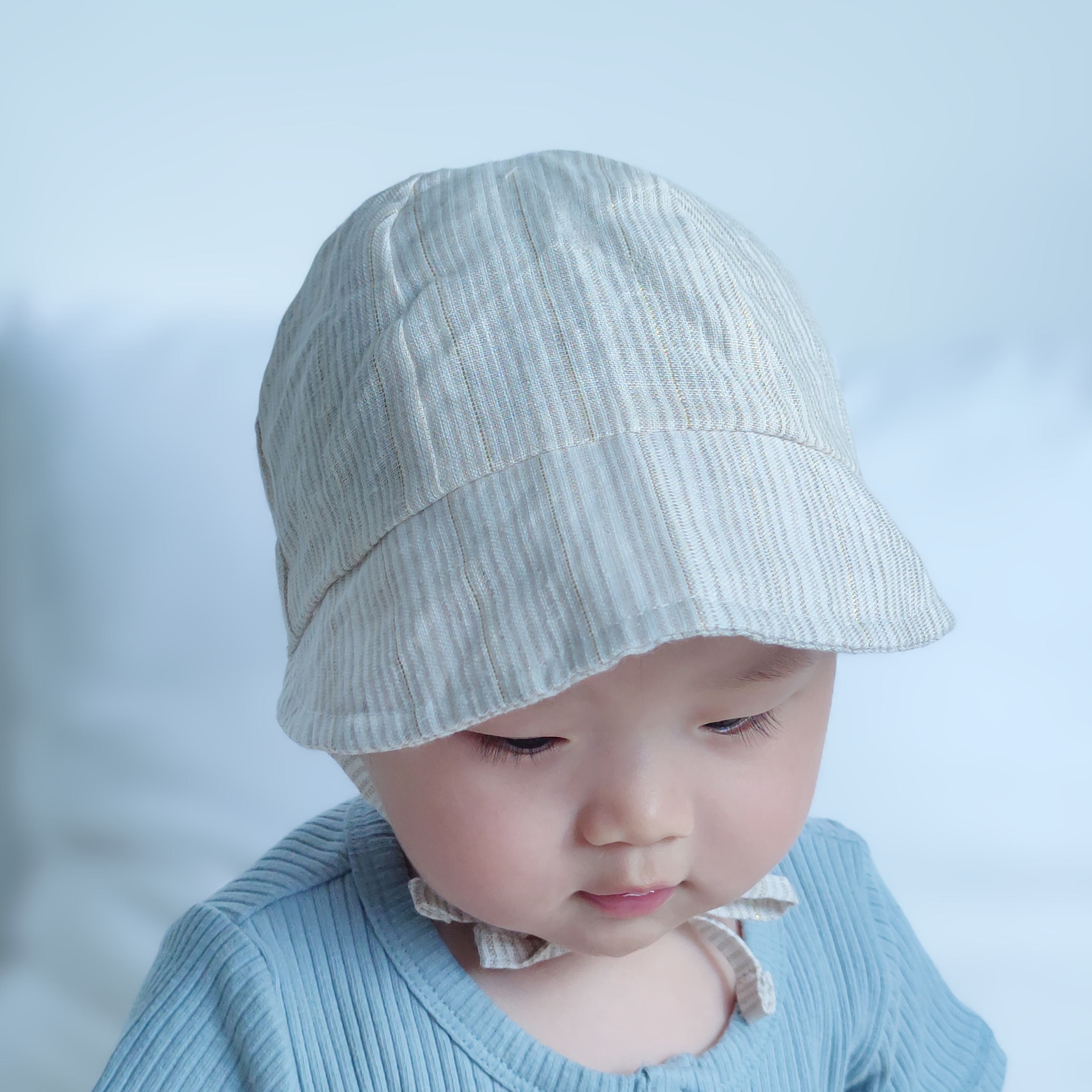 婴儿帽子儿童遮阳帽秋薄款防紫外线男新生儿宝宝方海太阳帽棒球帽