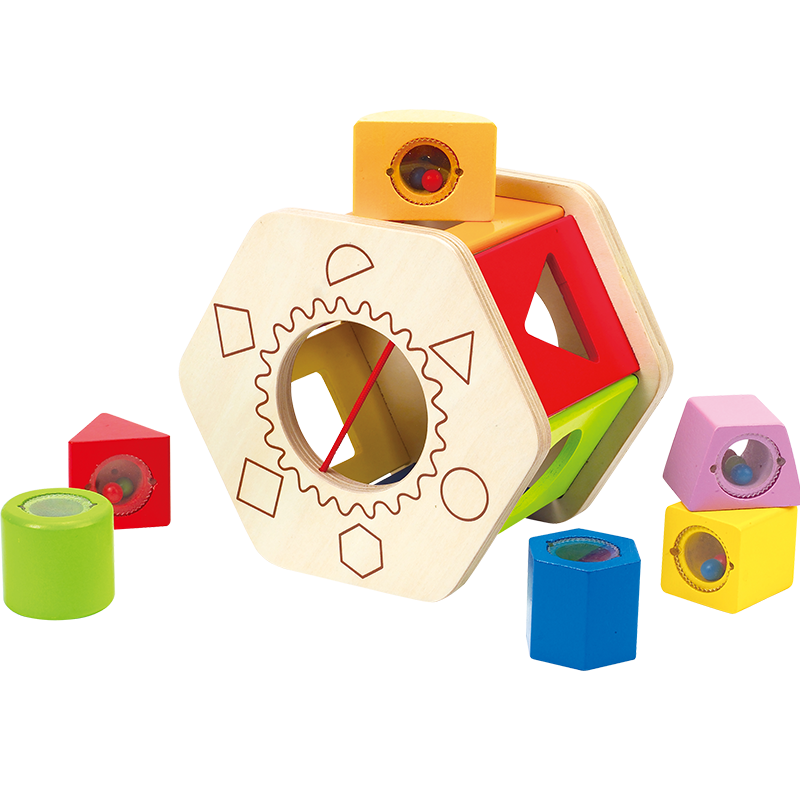 Hape分类积木盒1-2-3岁木制宝宝男女孩婴幼儿童益智玩具 颜色认知