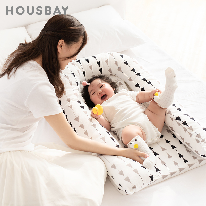 和氏贝便携式婴儿床中床新生儿仿生睡床多功能宝宝防压bb移动床垫