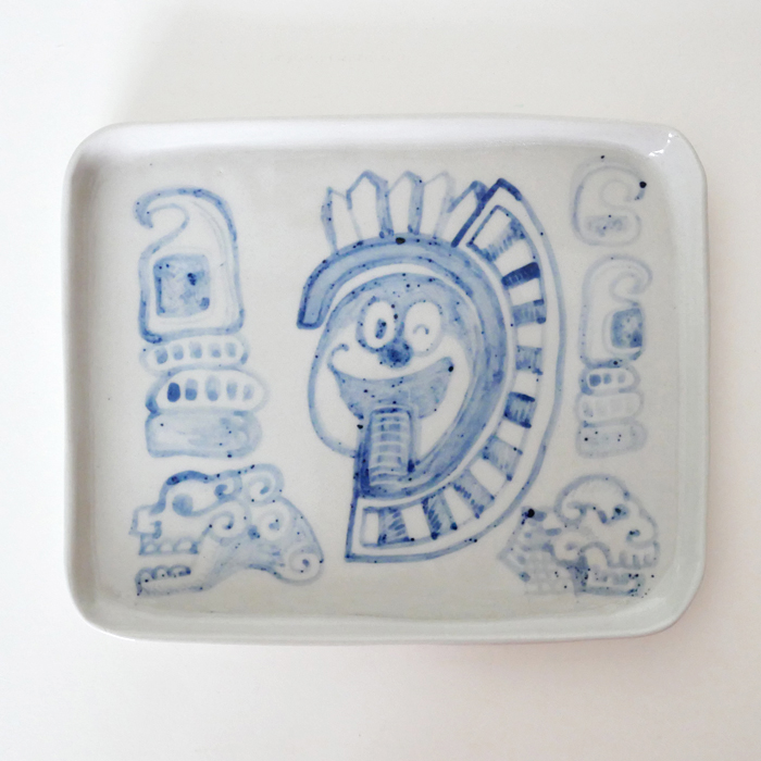 [允蕥集*Morning] 古文明玛雅埃及图案艺术再创作青花机器猫盘子