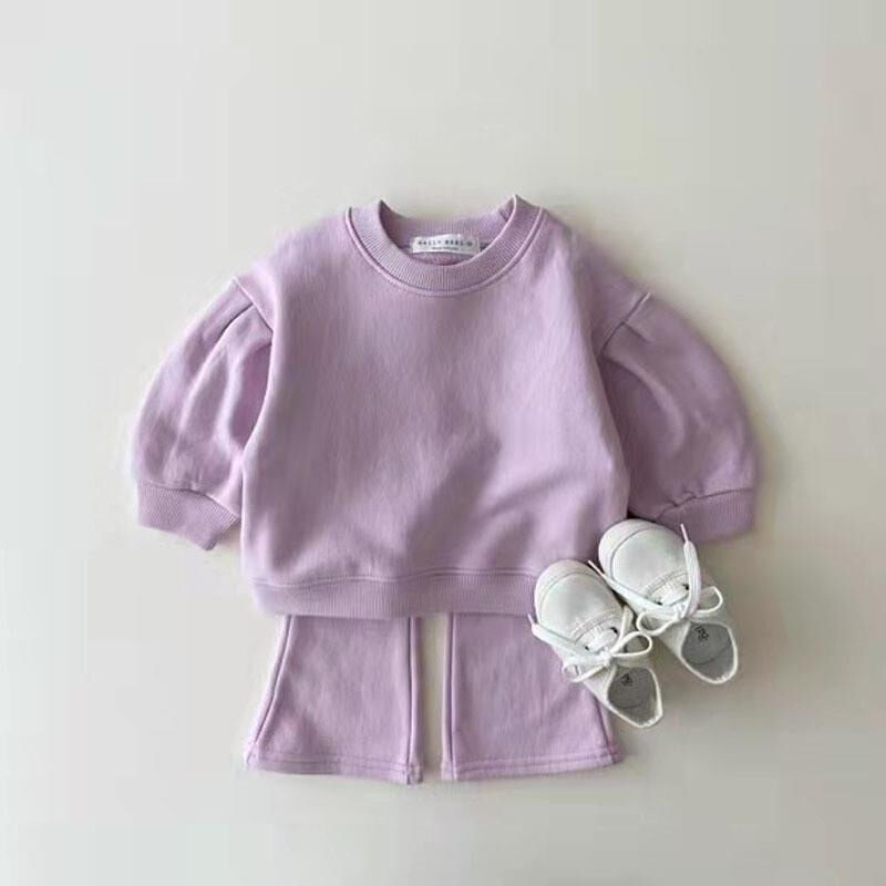 婴儿衣服秋季卫衣长袖两件套潮流糖果色洋气套装一周岁女宝宝秋装