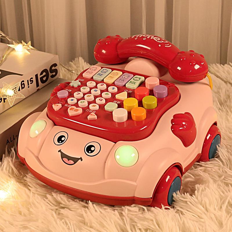 儿童电话玩具宝宝音乐手机仿真座机婴儿益智早教男孩0-1岁2女孩