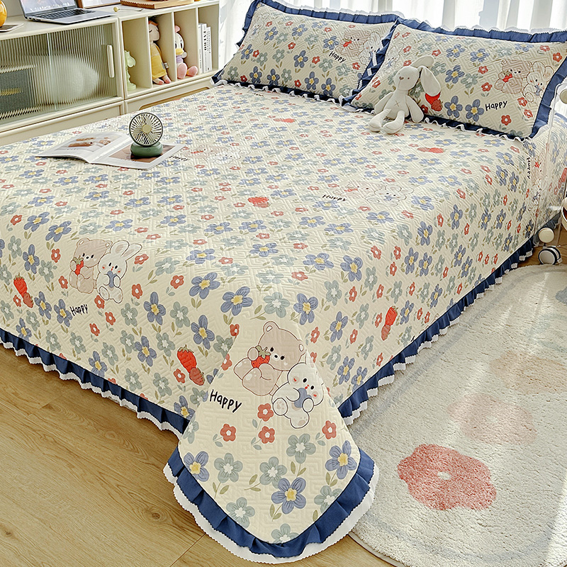 纯棉床盖单件双面可用炕垫榻榻米床垫四季通用床罩绗缝防滑床褥子