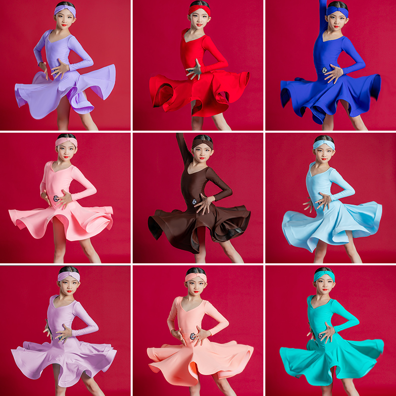 梵蒂恺2023少儿拉丁舞规定比赛舞服女童专业新款国际标准赛服舞裙