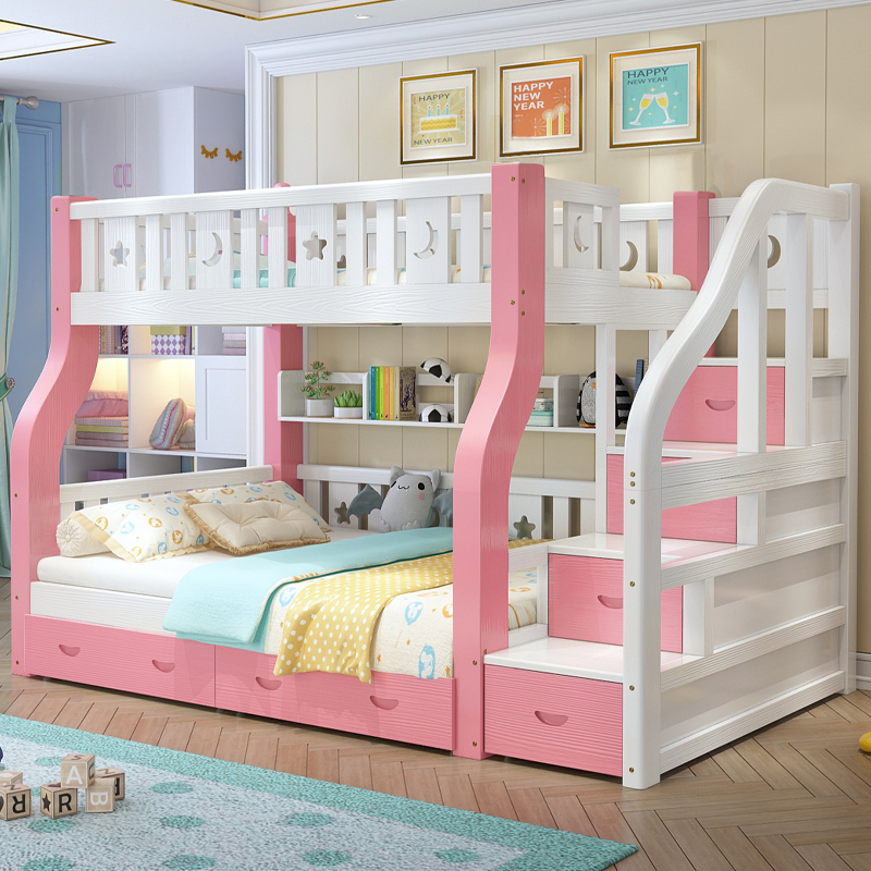 上下床双层床全实木子母床大人多功能小户型儿童上下铺木床高低床