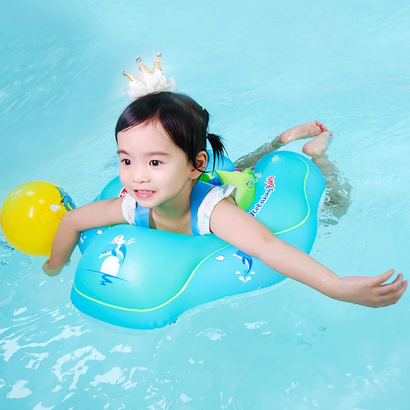 自游宝贝婴儿游泳圈趴圈升级肚兜 宝宝儿童泳圈防下滑0-6岁肚兜款