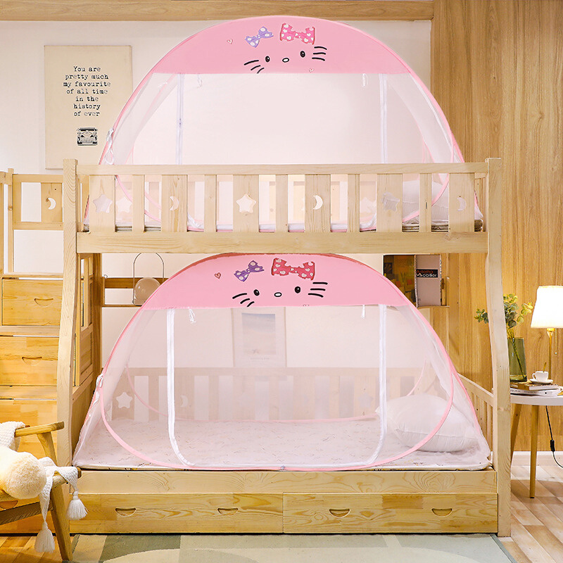 子母床蚊帐家用免安装上下铺上下床儿童床蒙古包高低床双层母子床