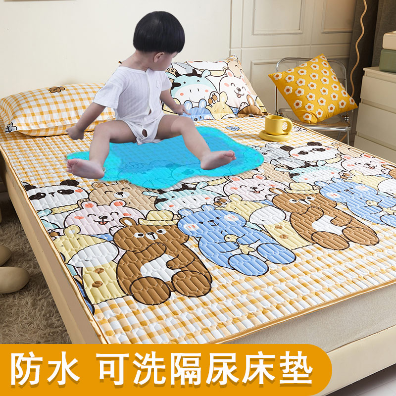 全棉隔尿床垫软垫家用儿童防水防尿床垫床褥薄款防滑可洗定制尺寸