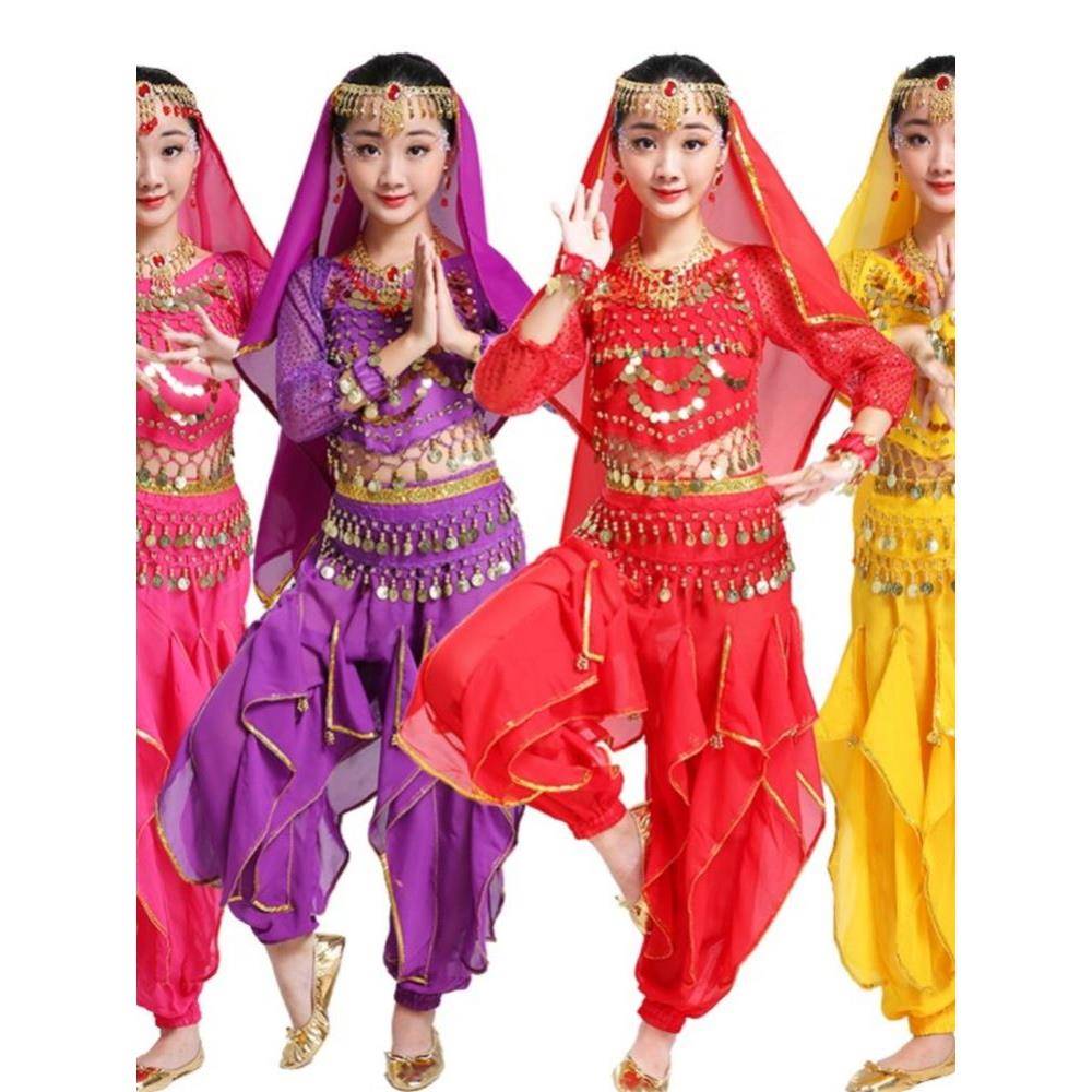 西游记玉兔精服装儿童印度舞演出服天竺少女民族舞六一舞蹈表演服