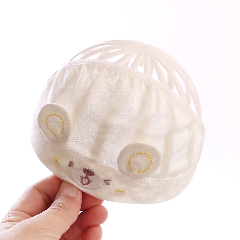 婴儿帽子夏季单层薄款宝宝婴幼儿透气空顶帽新生儿胎帽护头囟帽