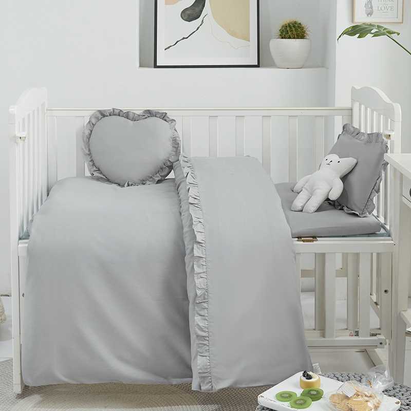 婴儿床防撞宝宝床围栏四围纯棉夏季三软包新生儿床五件套床上用品