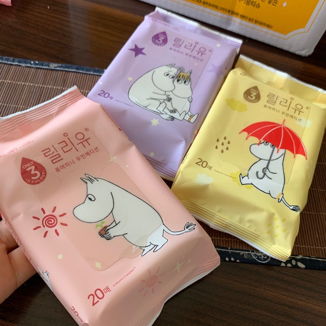 韩国本土好奇限量宝宝手口专用湿巾婴儿小包便携食品级装20抽*3包