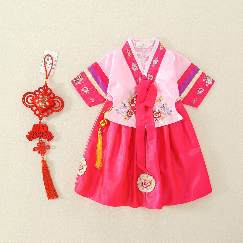 大长今春夏款女童服装传统朝鲜族演出服少数民族韩服儿童演出服