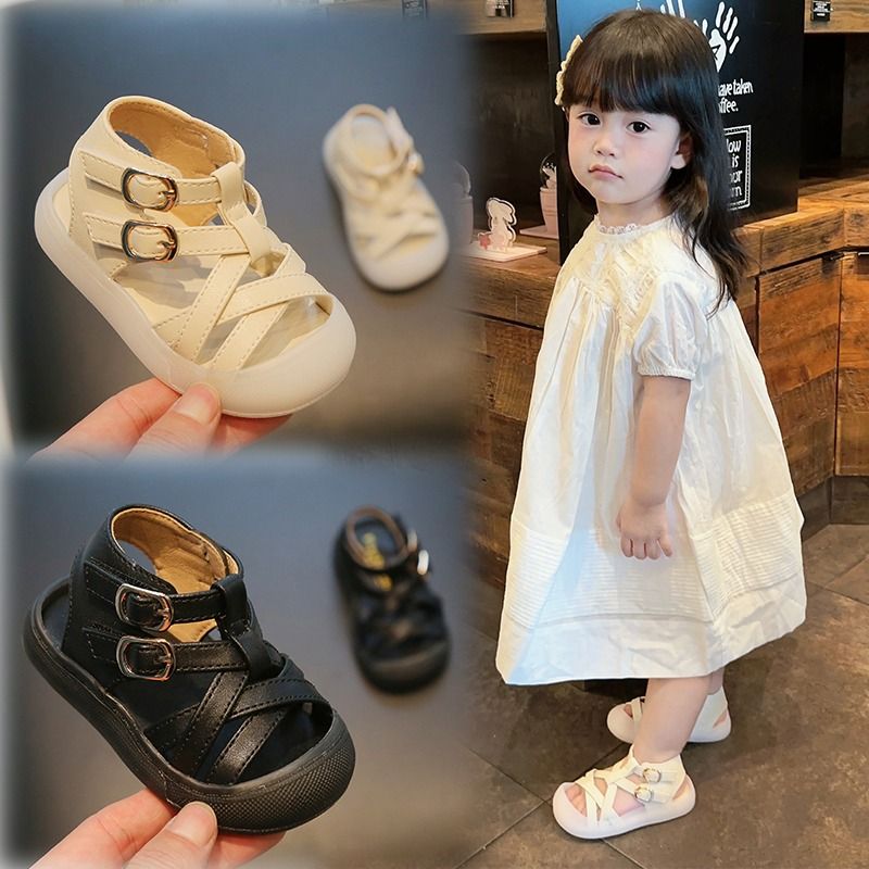 巴拉巴柆韩系儿童凉鞋2023新款婴幼儿学步鞋夏女宝宝公主鞋编织罗