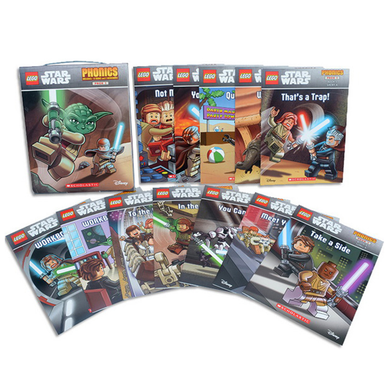英文原版绘本 LEGO Star Wars Phonics 乐高星球大战12册盒装 趣味自然拼读 绝地武士故事图画书