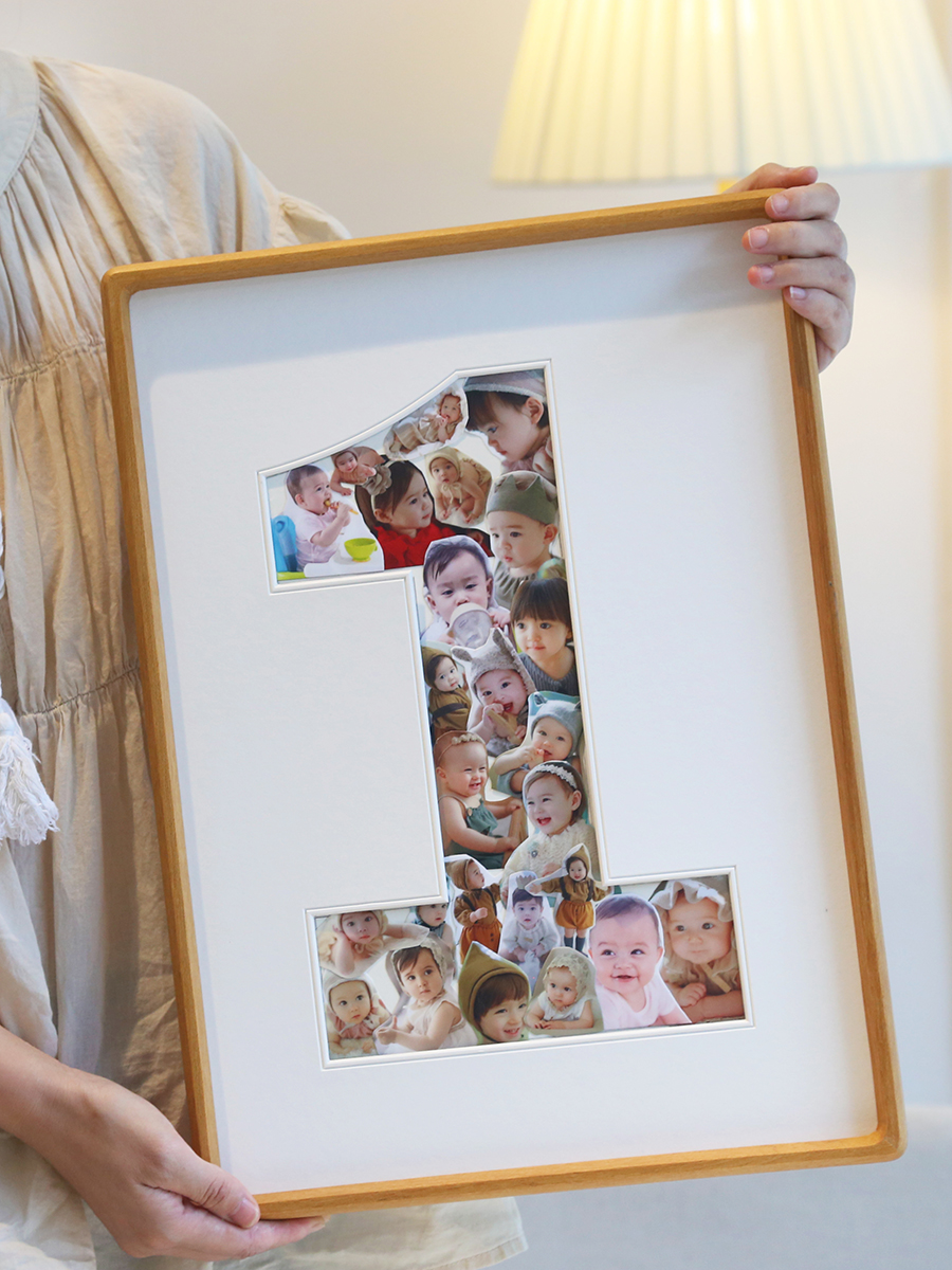 实木儿童照周岁礼结婚纪念装裱相框送女朋友创意礼品定制洗照片