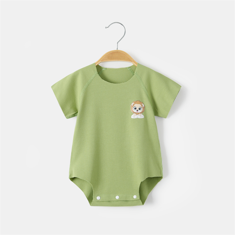 夏季新生儿婴儿夏装男女宝宝睡衣短袖薄款三角包屁衣连体衣莫代尔