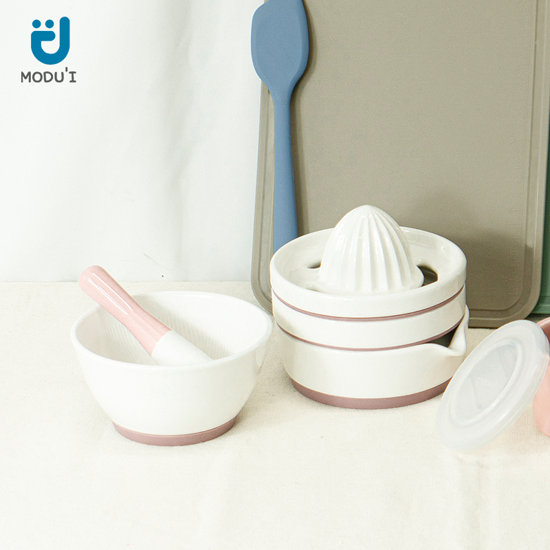 韩国modui婴儿研磨碗辅食工具宝宝专用辅食碗陶瓷研磨器儿童餐具