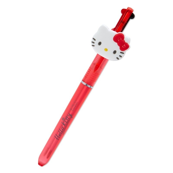 Hello Kitty 造型双色笔 自动原子笔 圆珠笔 黑笔 红笔  果冻文具