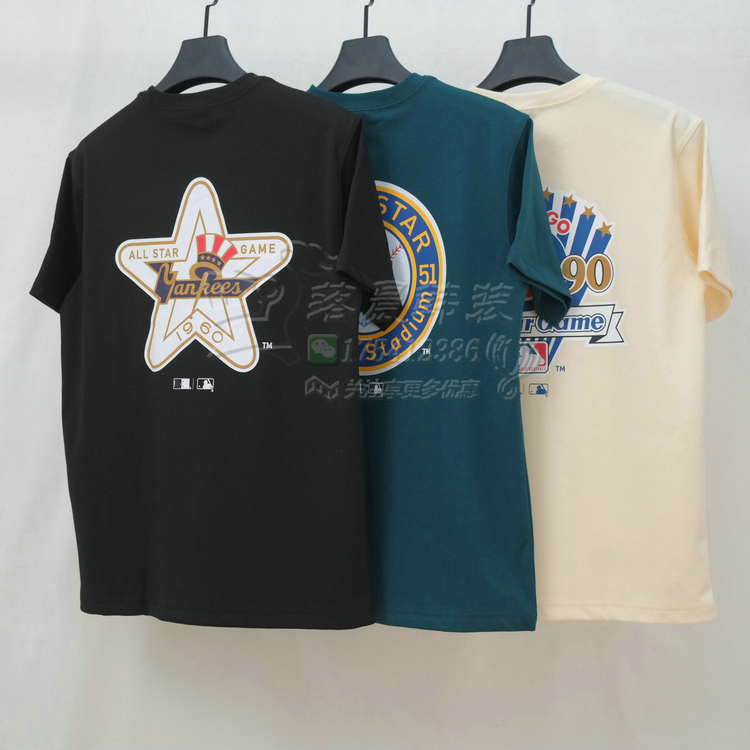 出口韩国~NE24年夏季全明星系列印花短袖T恤男女宽松圆领半袖体恤