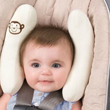 婴儿汽车安全座椅枕头 推车用护颈枕 可调节宝宝头枕0-1-2-3-4岁