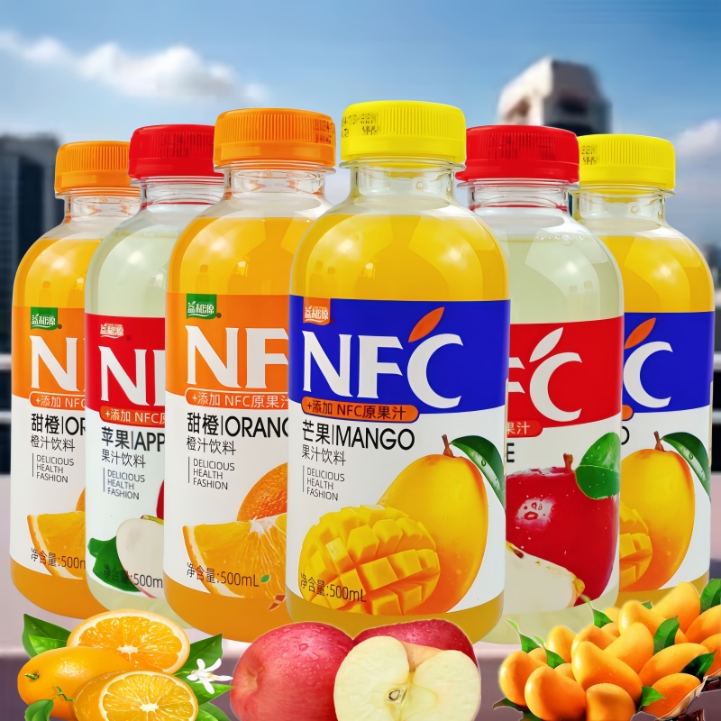 网红益和元添加NFC原果汁芒果橙子苹果味500ml/瓶装果汁饮品